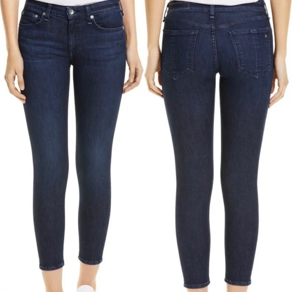 Rag & Bone Ankle Skinny Jeans Size 28 Dark Blue Wash‎ - Olive Harrow W1502K520